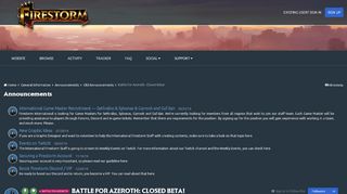 
                            1. Battle for Azeroth: Closed Beta! - Old Announcements - Firestorm - Bfa Beta Sign Up
