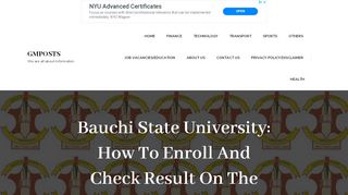 
                            4. Bauchi State University: How To Enroll And Check Result On The ... - Bauchi State University Admission Portal