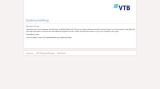 
                            8. Baustellenseite Systemumstellung - VTB Direktbank - Vtb Online Banking Portal