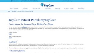 
                            4. BayCare Patient Portal: myBayCare - Baycare Iconnect Secure Portal