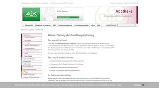 
                            1. Bayern - Apotheke - OHA-Portal - AOK-Gesundheitspartner - Oha Portal