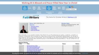 
Bayo Omoyiola, Jr - FaithWriters.com Member Profile  
