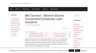 
                            4. BBI Connect – Bloomin Brands Incorporation Employee Login ... - Bbi Connect First Time Portal Instructions