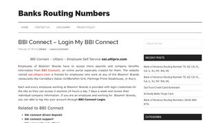 
                            3. BBI Connect https://osi.ultipro.com – Login My BBI Connect ... - Bbi Connect First Time Portal Instructions