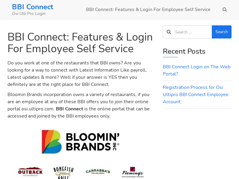 BBI Connect : Osi Ulti Pro Login  Employee Self Service