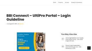 
                            8. BBI Connect - UltiPro Portal - Login Guideline - Snipon - Bbi Connect First Time Portal Instructions