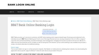 
BB&T Bank Online Banking Login |  
