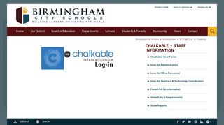 
                            2. BCS Staff Only / Chalkable - Birmingham City Schools - Inow Portal Birmingham