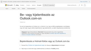 Be- vagy kijelentkezés az Outlook.com-on - Outlook - Hotmail Hu Sign In