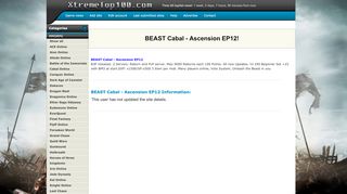 
                            5. BEAST Cabal - Ascension EP12 - XtremeTop100 - Beast Cabal Portal