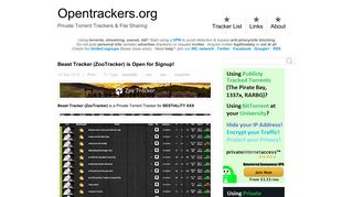 
                            6. Beast Tracker (ZooTracker) is Open for Signup! - Private ... - Beasttracker Login