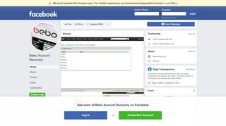 
                            5. Bebo Account Recovery - Home | Facebook - Bebo Sign Up English