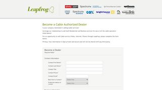 
                            8. Become a Cable Authorized Dealer | Leapfrog Online Cable ... - Comcast Authorized Dealer Portal