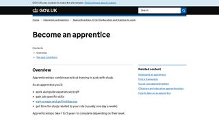 
                            3. Become an apprentice - GOV.UK - National Apprenticeship Training Scheme Portal