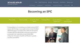 Becoming an SPC  Scaled Agile