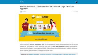 BeeTalk Download  Download BeeTalk  BeeTalk Login ...