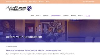 
                            3. Before your Appointment | Marion Women's Health Center - Marion Women's Health Center Patient Portal