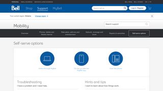 
                            5. Bell Mobility Support Self Service - Bell support - Bell Canada - Bell Mobility Self Serve Portal