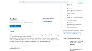 
                            7. Ben Drew - Founder - Open Future Learning | LinkedIn - Open Future Learning Portal