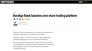 
                            6. Bendigo Bank launches new share trading platform ... - Bendigo Bank Etrade Login