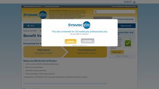 
                            1. Benefit Verification | Synvisc-One® for HCPs - Synvisc Provider Portal