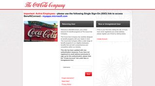 
                            1. BenefitConnect - Coca Cola Refreshments Employee Portal