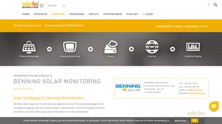 
                            4. Benning Solar Monitoring mit Solar-Display - SOLARFOX® - Benning Solar Portal