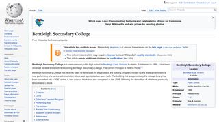 Bentleigh Secondary College - Wikipedia - Bentleigh Secondary College Compass Portal