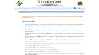 
                            6. BESCOM Non-Infy Model Help Page - BangaloreOne - Bescom Portal Page