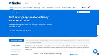 
                            1. Best savings options for a Disney vacation account - Finder.com - Disney Savings Account Portal