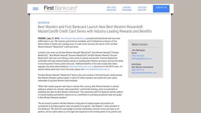Best Western and First Bankcard Launch New Best Western ...
