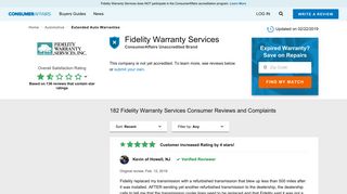 
                            4. (Best & Worst) Fidelity Warranty Services Reviews ... - Fidelity Warranty Services Portal