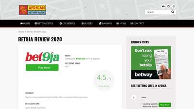 
                            7. Bet9ja Review 2020 Best Betting Sites in Nigeria