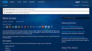
                            4. Beta Access - Blizzard Support - Blizzard Entertainment - Bfa Beta Sign Up