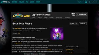 
                            7. Beta Test Phase | LEGO Universe Wiki | Fandom - Lego Universe Sign Up