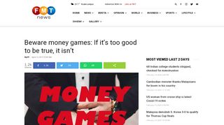 
                            6. Beware money games - Free Malaysia Today - Mbi Malaysia Portal