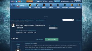 
                            6. BfA Beta keys contest from Realm Podcast - General Discussion ... - Bfa Beta Sign Up