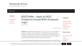 BGCForMe – Apply for BGC Careers to Access BGC Employee Login