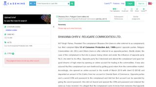 Bhavana Ohri v. Religare Commodities ltd. | District Consumer ... - Www Religare Com Crn Portal