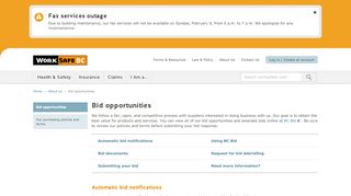 
                            7. Bid opportunities - WorkSafeBC - Bc Bid Login
