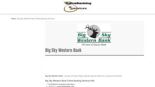 
Big Sky Western Bank Online Banking Services ...
