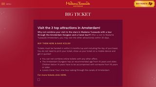 
                            2. BIG TICKET - Madame Tussauds - London Big Ticket Login