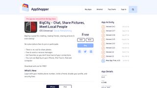 
                            4. BigCity - Chat, Share Pictures, Meet Local ... - App Shopper - Bigcity Com Login