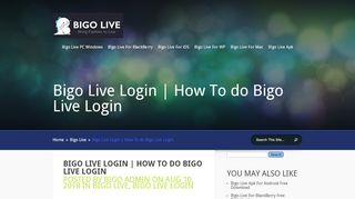 
                            2. Bigo Live Login | How to do Bigo Live Login - Bigo Live PC