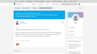 
                            4. Bigpond Email settings for windows live mail - Telstra ... - Telstra Windows Live Mail Portal
