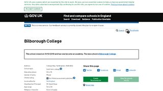 
                            4. Bilborough College - GOV.UK - Find and compare schools in England - Bilborough College Student Portal