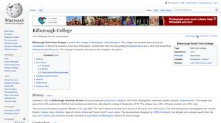 
                            2. Bilborough College - Wikipedia - Bilborough College Student Portal