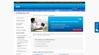 
Bill Payment, Online Bill Pay Services - Citi India - Citibank  
