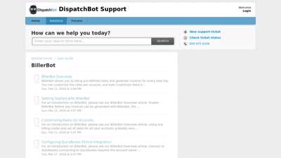 
                            5. BillerBot : DispatchBot Support