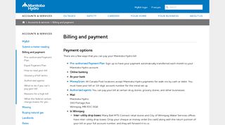 
                            2. Billing and payment - Manitoba Hydro - Manitoba Hydro Sign In